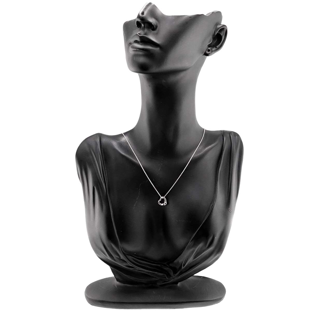 Open Heart Necklace Platinum