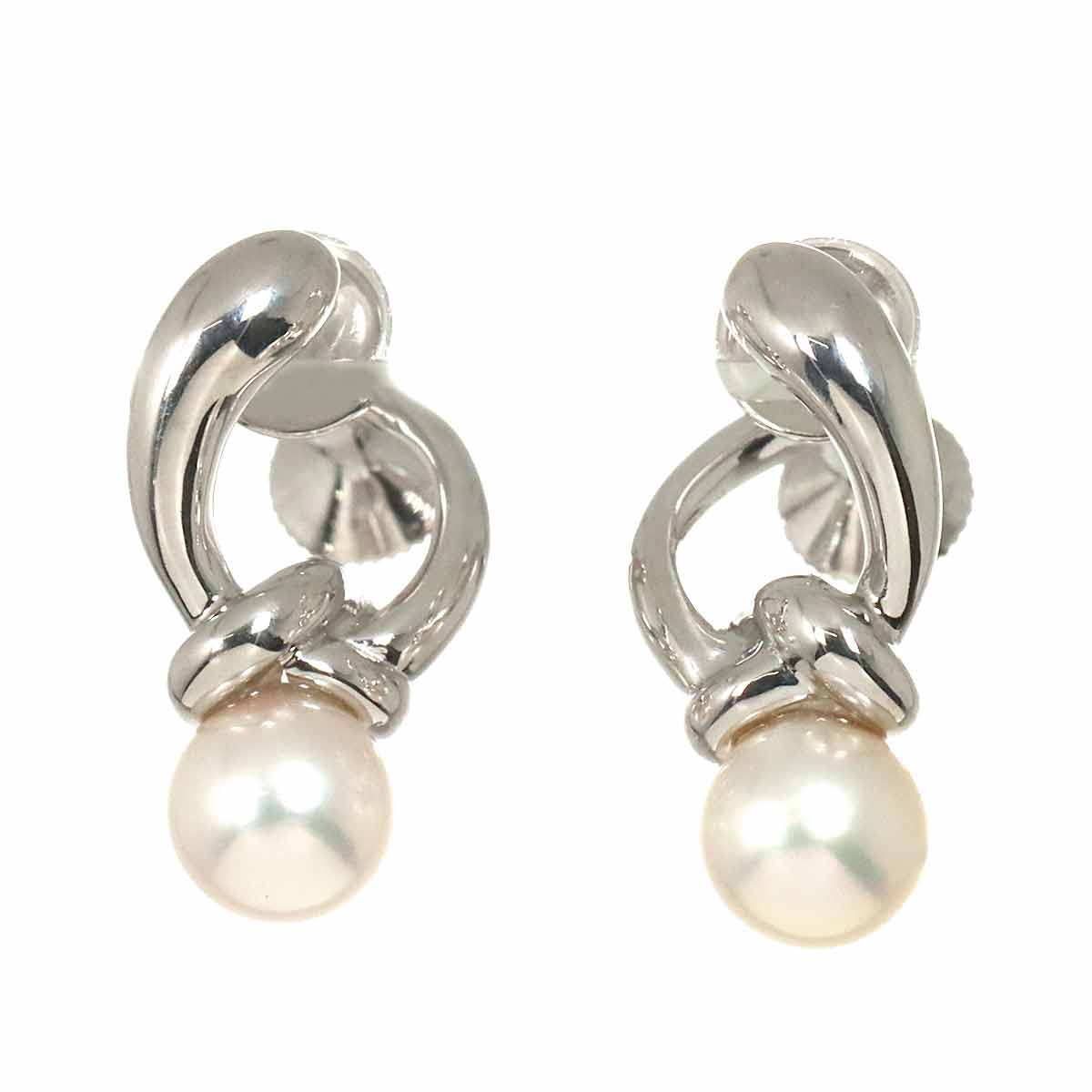 Akoya Pearl 5.5mm Earrings 18K WG 750