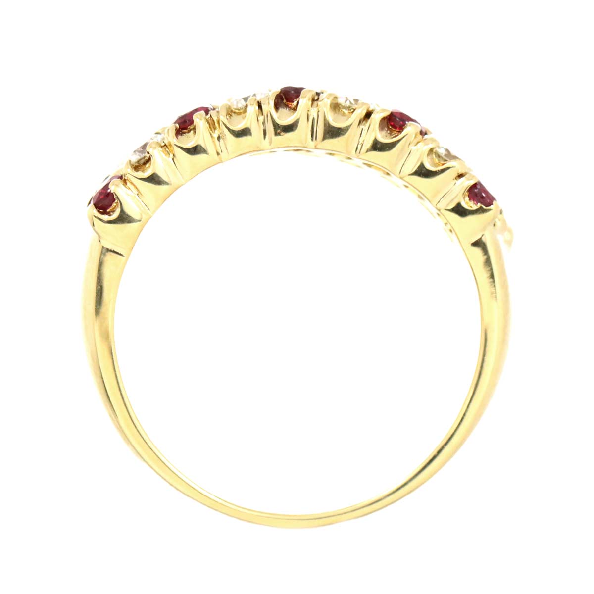 Ruby 0.95ct Diamond 0.61ct Ring 18K YG size6(US)