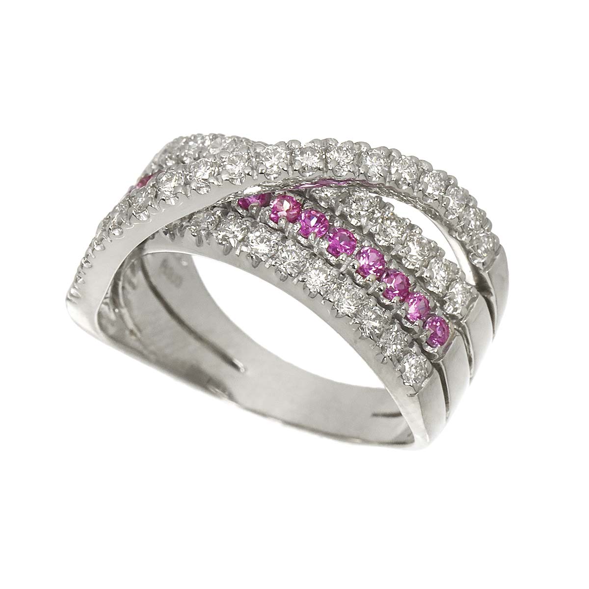 Sapphire 0.47ct Diamond 1.04ct Ring Pt Platinum size8.75-9(US)