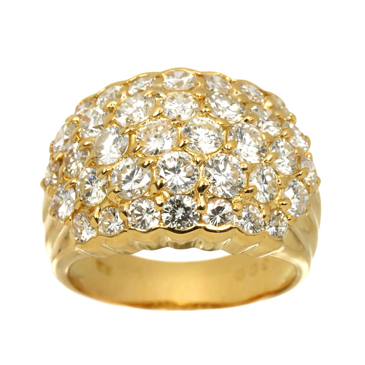 Diamond 3.00ct Ring 18K YG Yellow Gold 750 5.5-5.75(US)