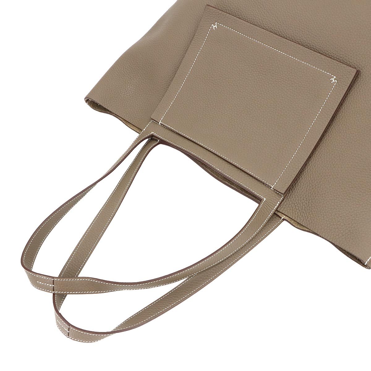 Cabasellier 46 Tote Bag Taurillon Clemence Etoupe Purse