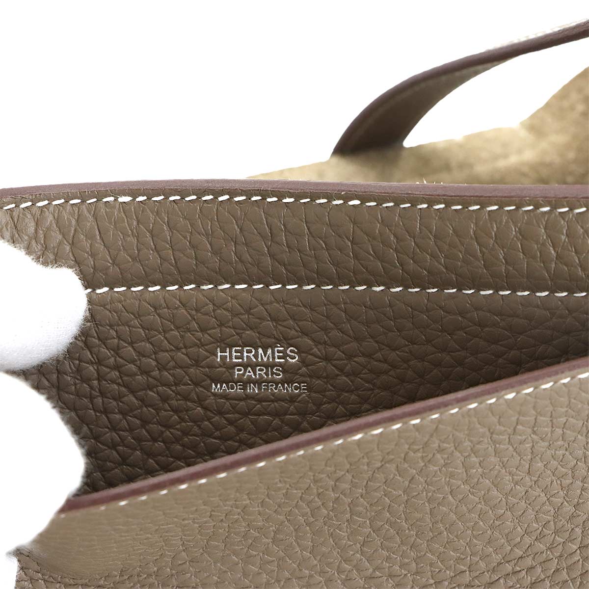 Cabasellier 46 Tote Bag Taurillon Clemence Etoupe Purse