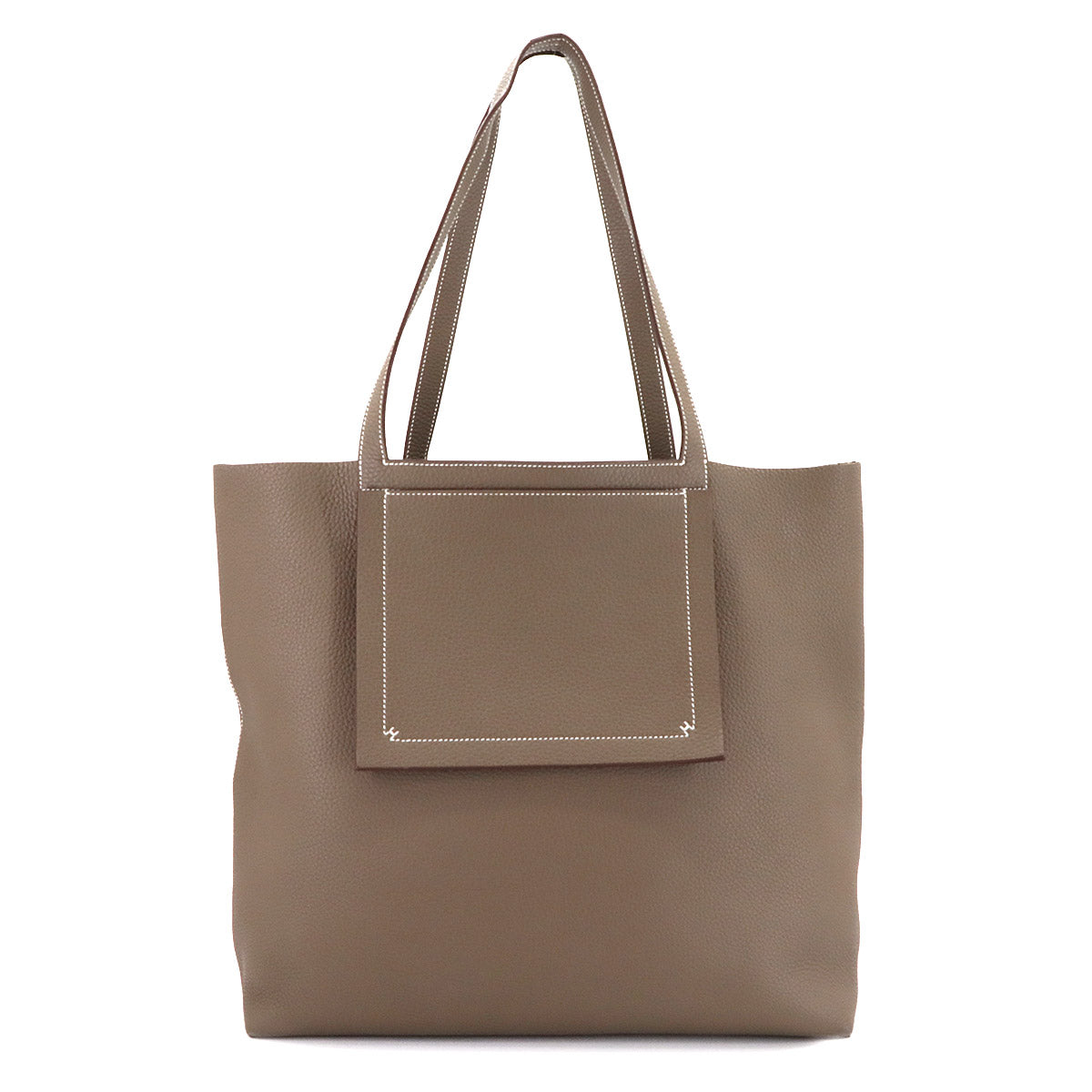 Cabasellier 46 Tote Bag Taurillon Clemence Etoupe Purse