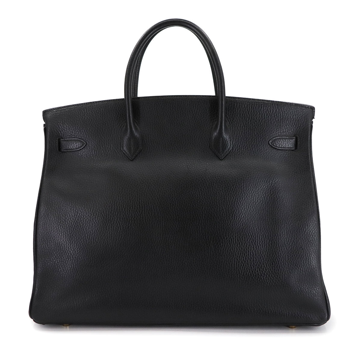 Birkin 40 Ardennes Leather Black Hand Bag Vintage Purse