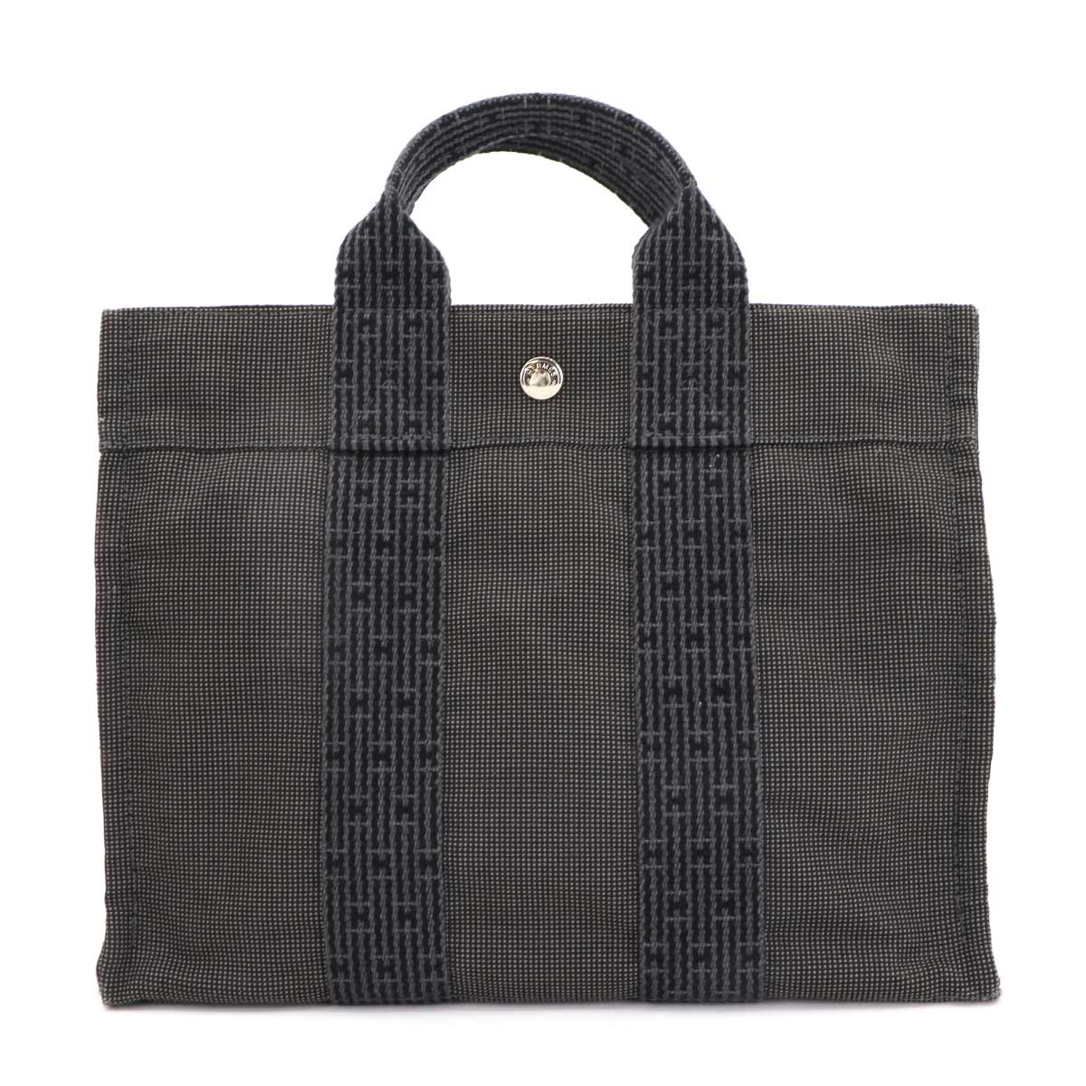 Herline Tote PM Bag Canvas Gray Unisex Purse