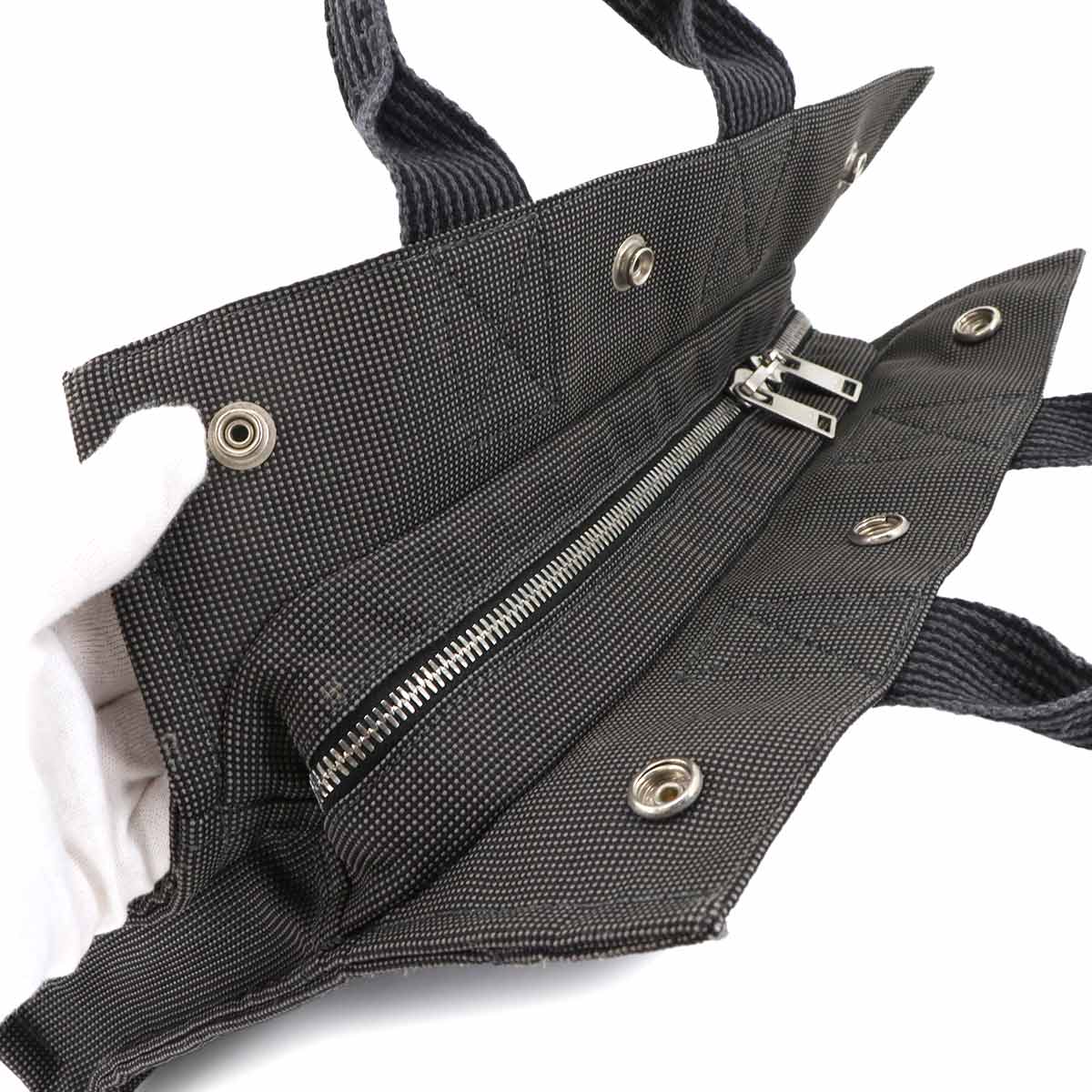 Herline Tote PM Bag Canvas Gray Unisex Purse