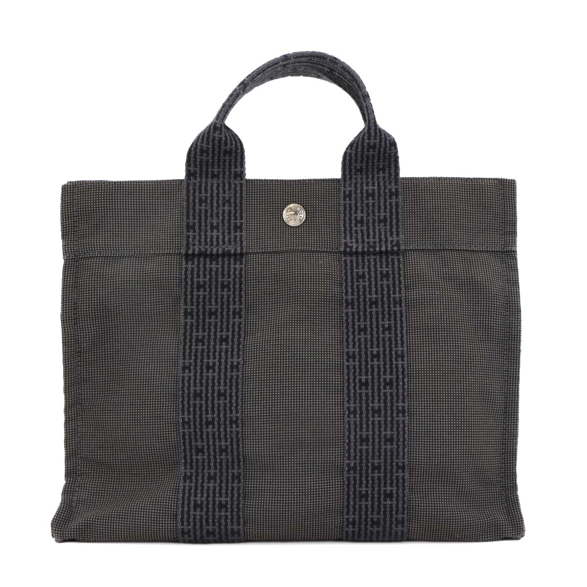 Herline Tote PM Bag Canvas Gray Unisex Purse