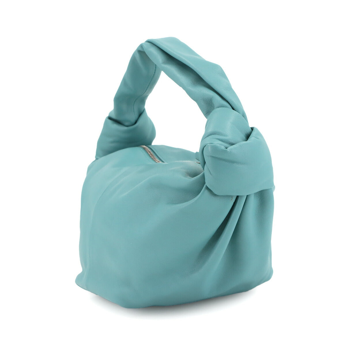 Double Knot Hand Bag Leather Light blue 629635 Purse