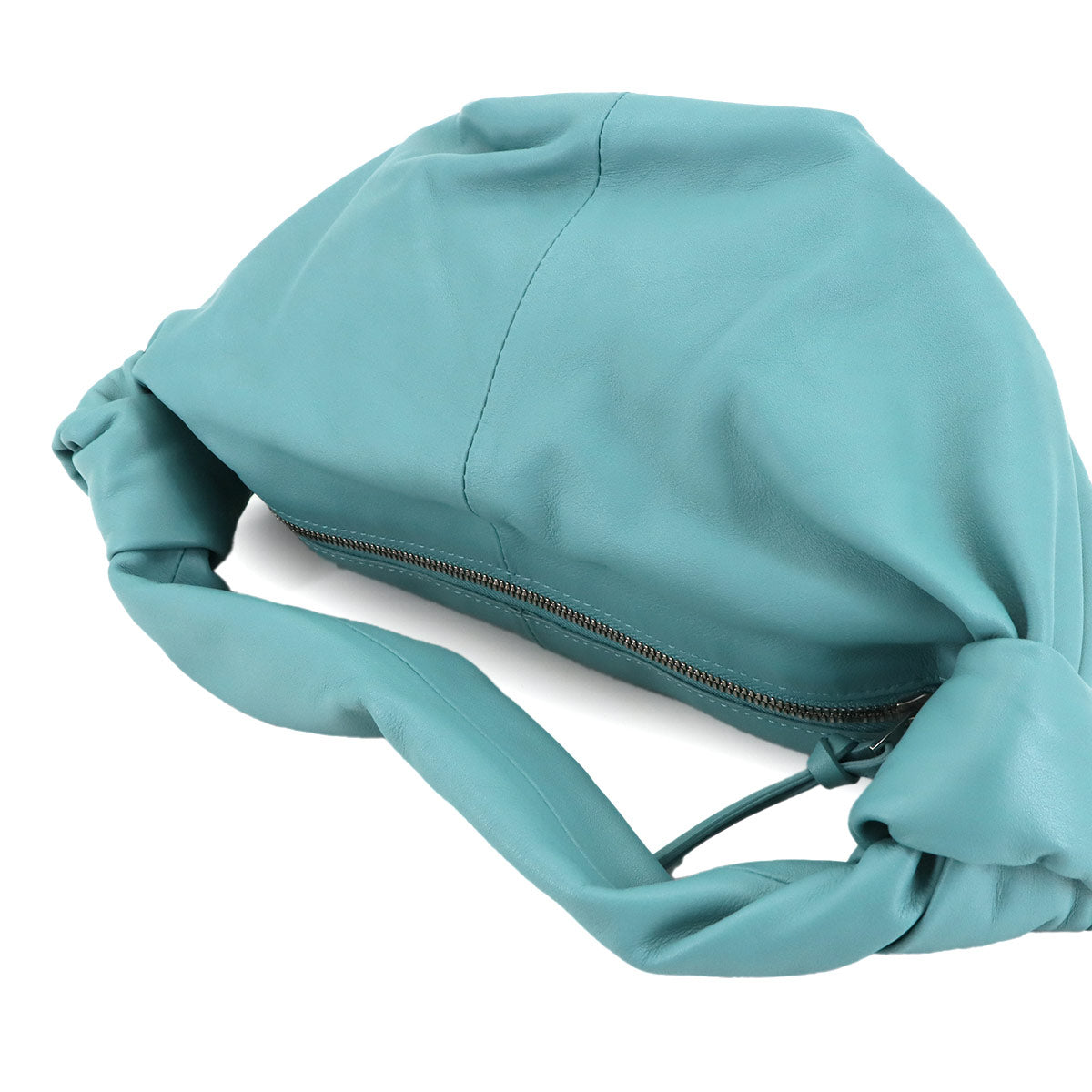 Double Knot Hand Bag Leather Light blue 629635 Purse