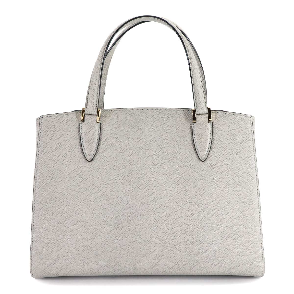 Medium Triennale Hand Shoulder Bag Leather Gray Purse