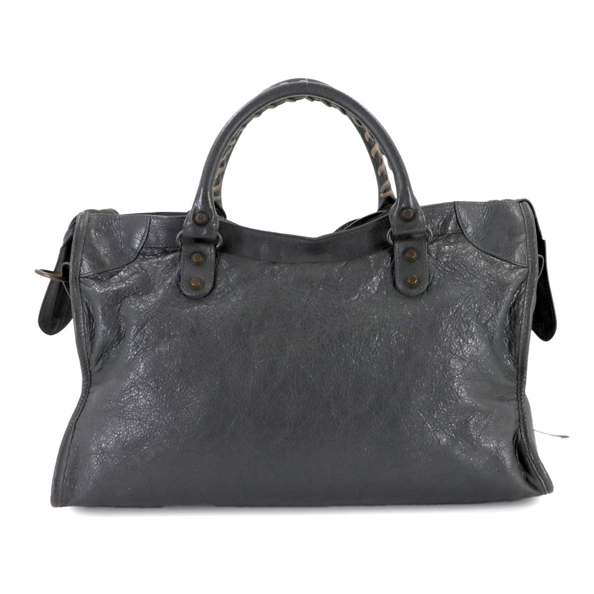 The City Hand Shoulder Bag Leather Gray 115748