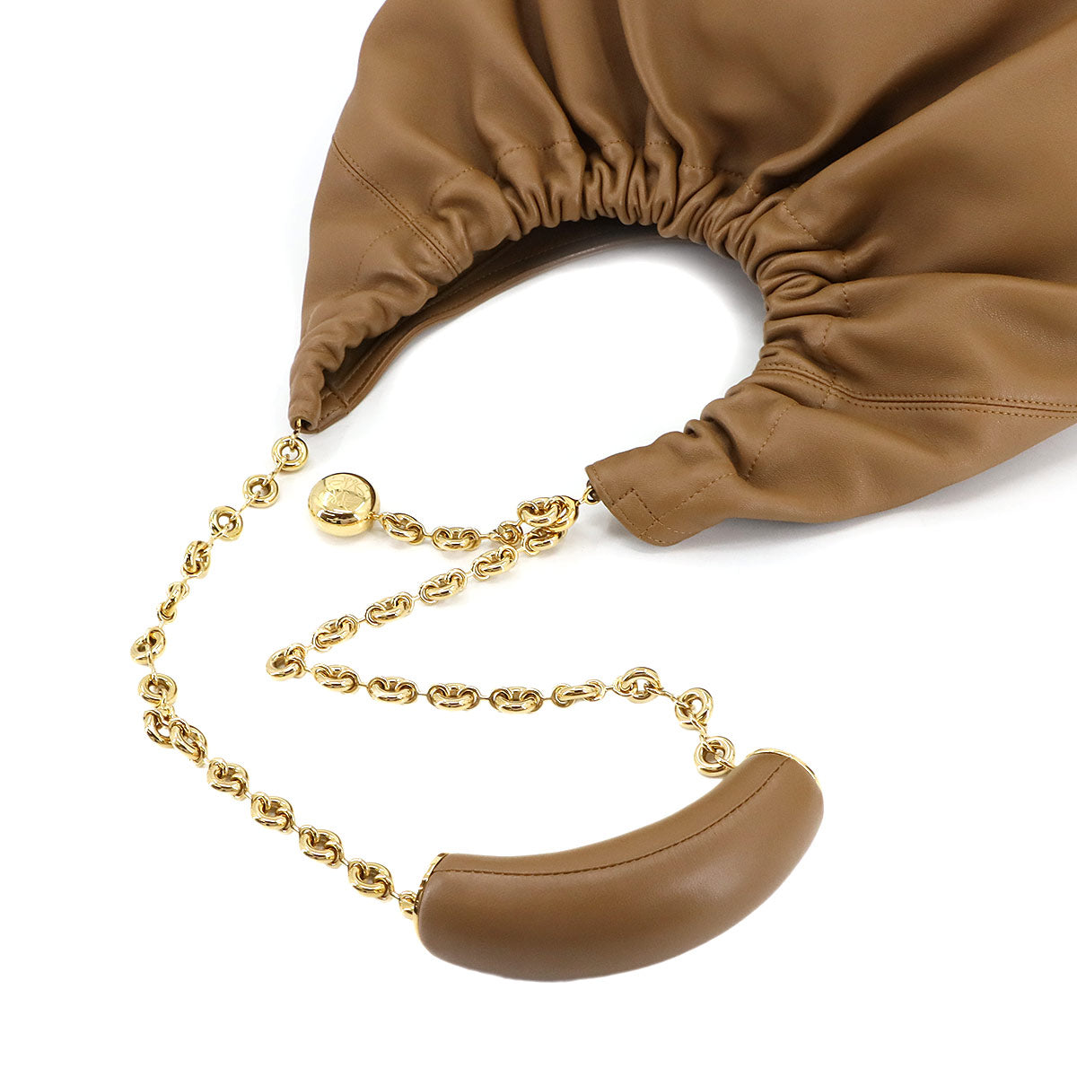 Squeeze Medium Shoulder Bag Leather Oak Purse Brown