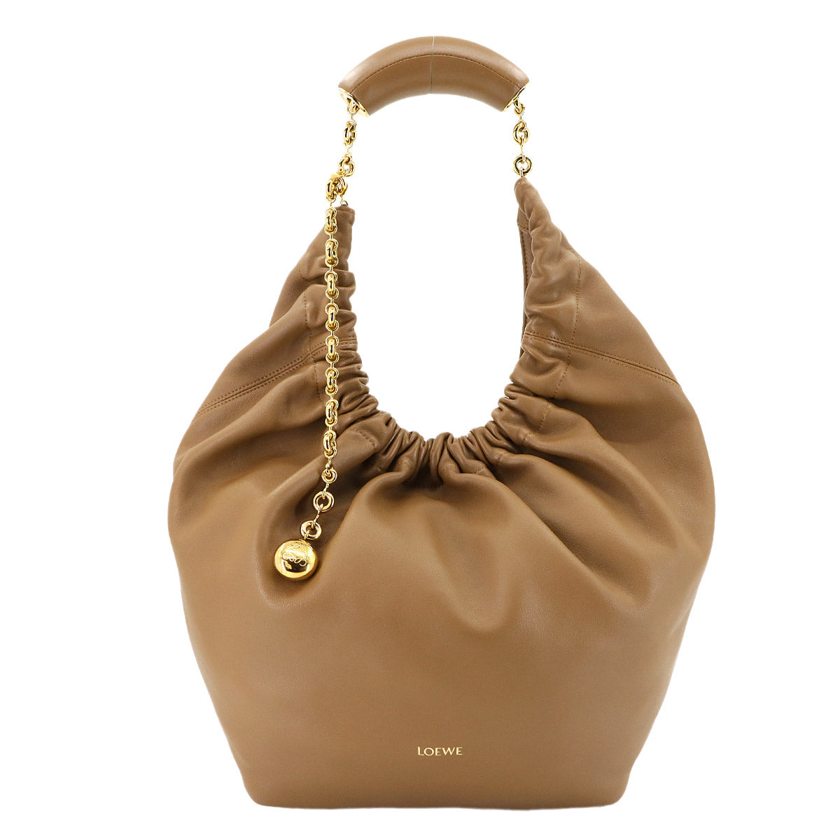 Squeeze Medium Shoulder Bag Leather Oak Purse Brown