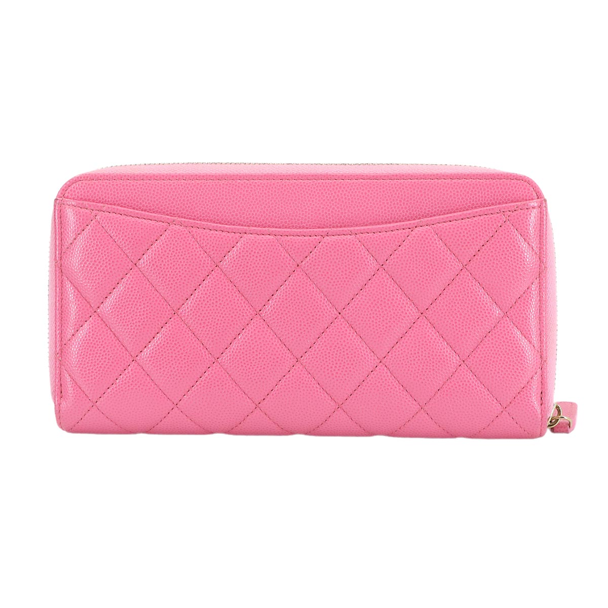 Matelasse Classic Long Zipped Wallet Leather Pink AP0242