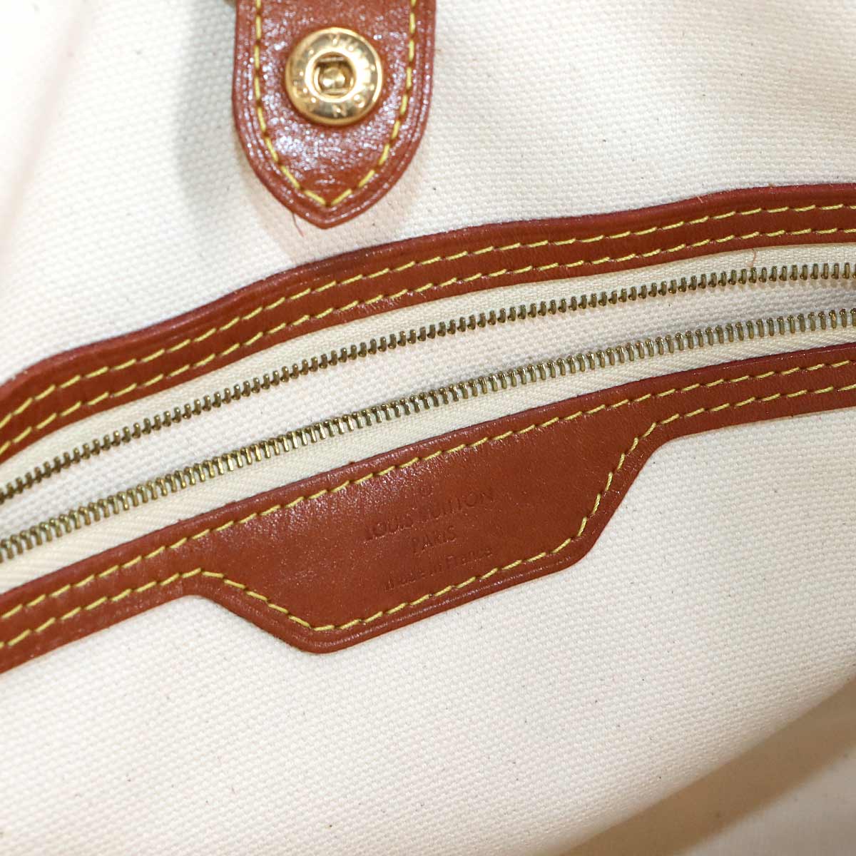 Monogram Tisse Sac Rayures PM Tote Bag Maron M56386