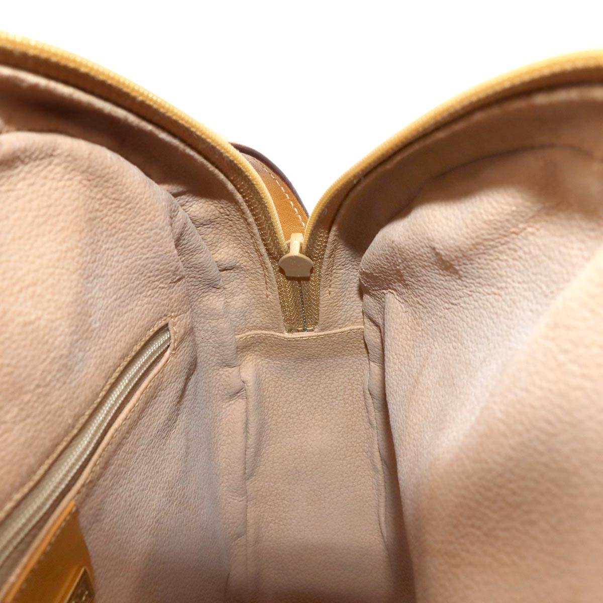 Micro GG Round Type Shoulder Bag PVC Leather Brown