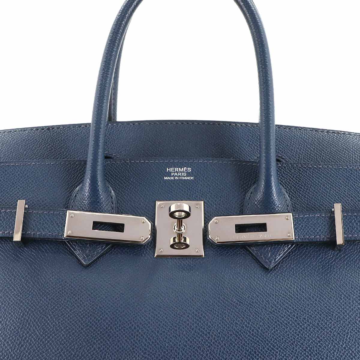 Birkin 30 Veau Epsom Blue Hand Bag Purse