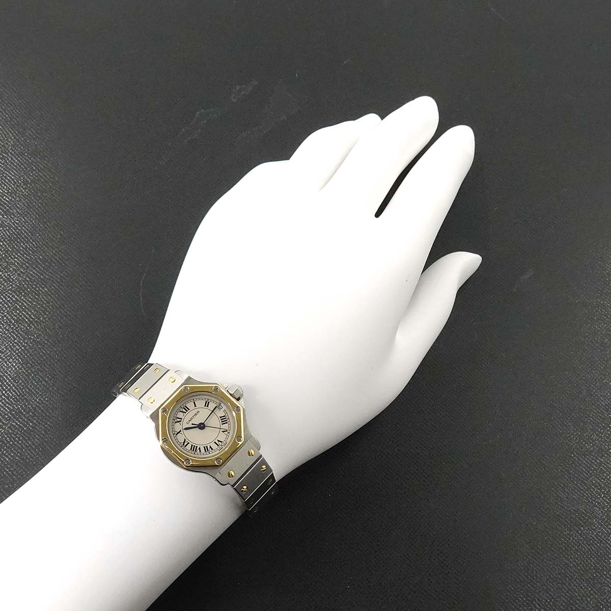 Santos Octagon SM W2001683 YG Quartz cream Dial Ladies