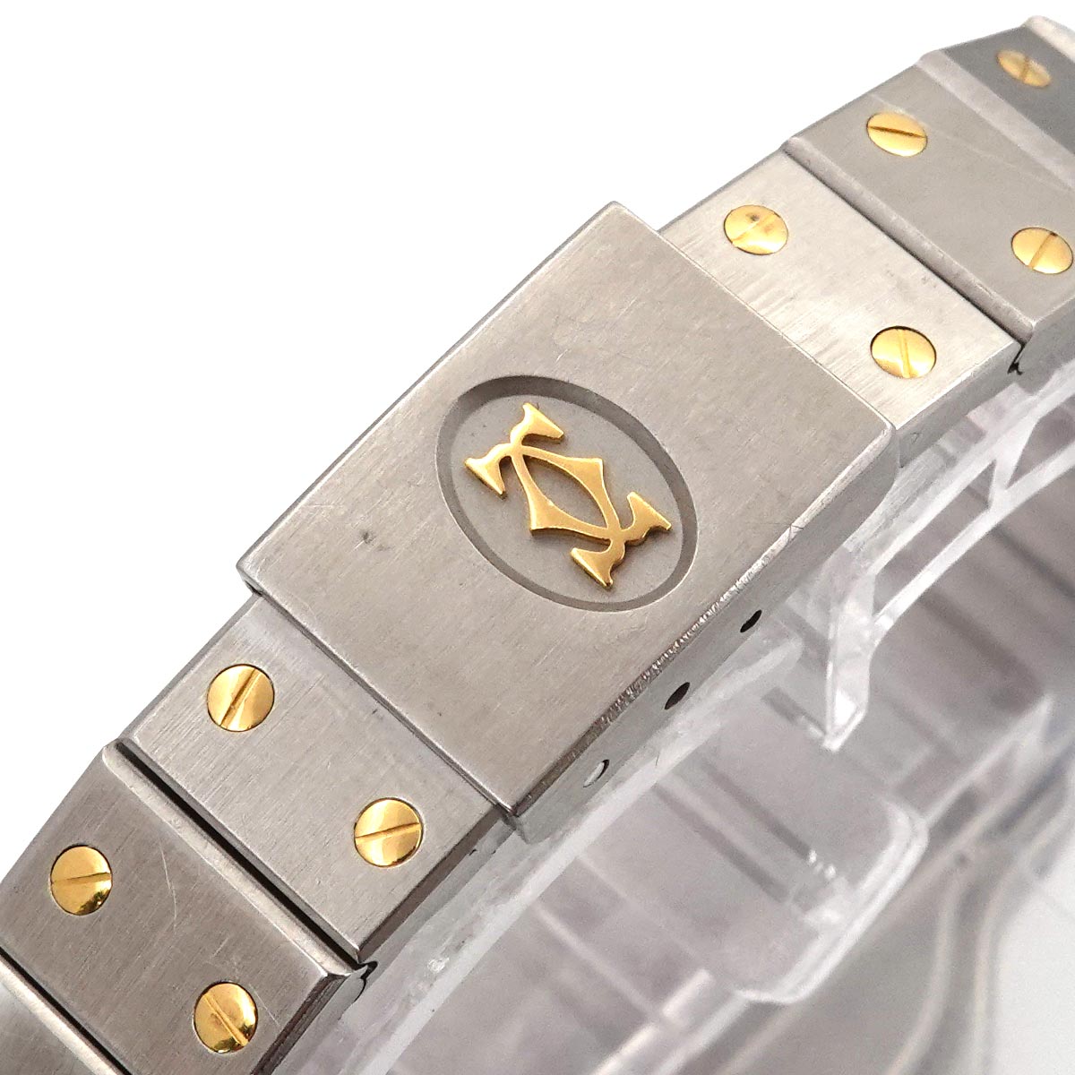 Santos Octagon SM W2001683 YG Quartz cream Dial Ladies