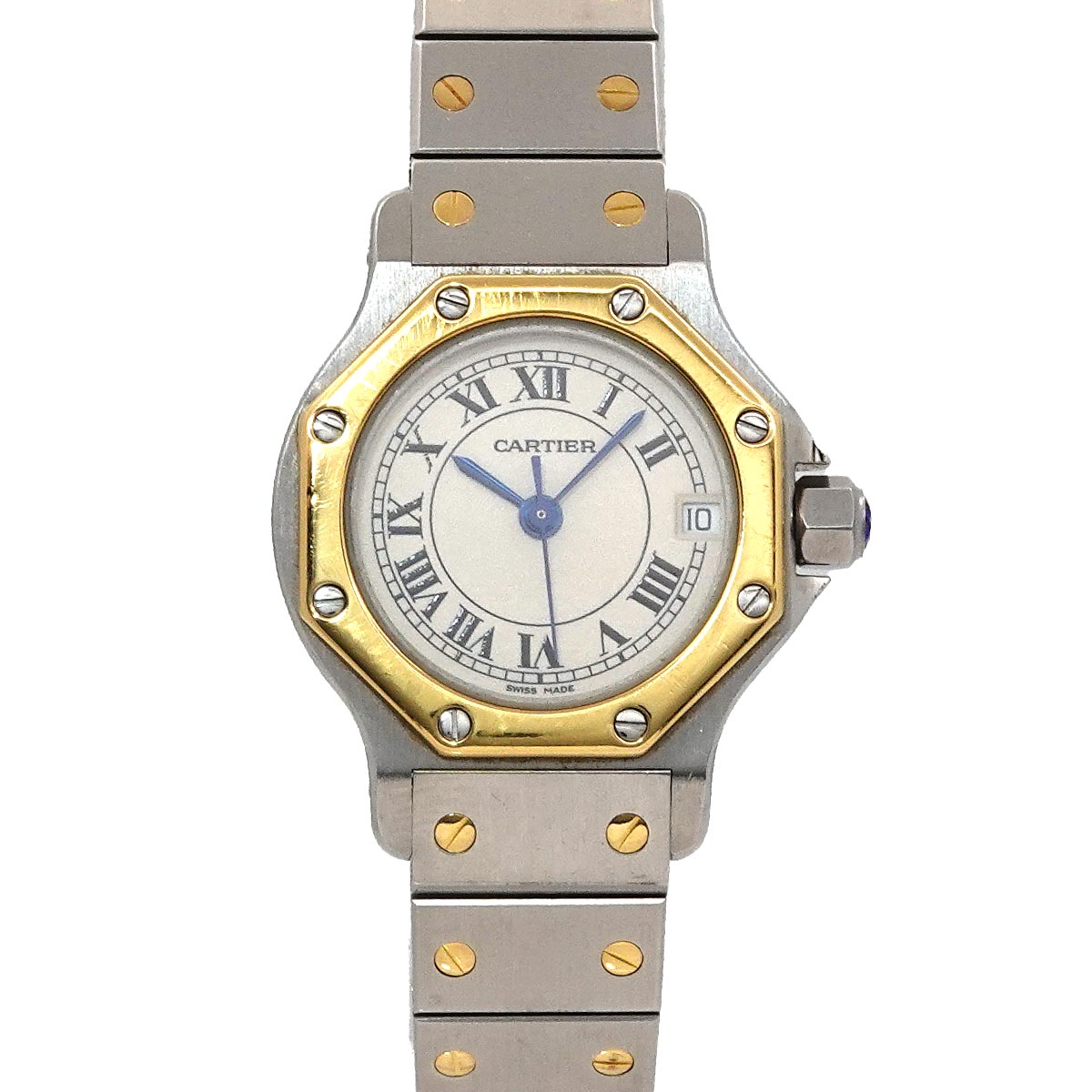 Santos Octagon SM W2001683 YG Quartz cream Dial Ladies
