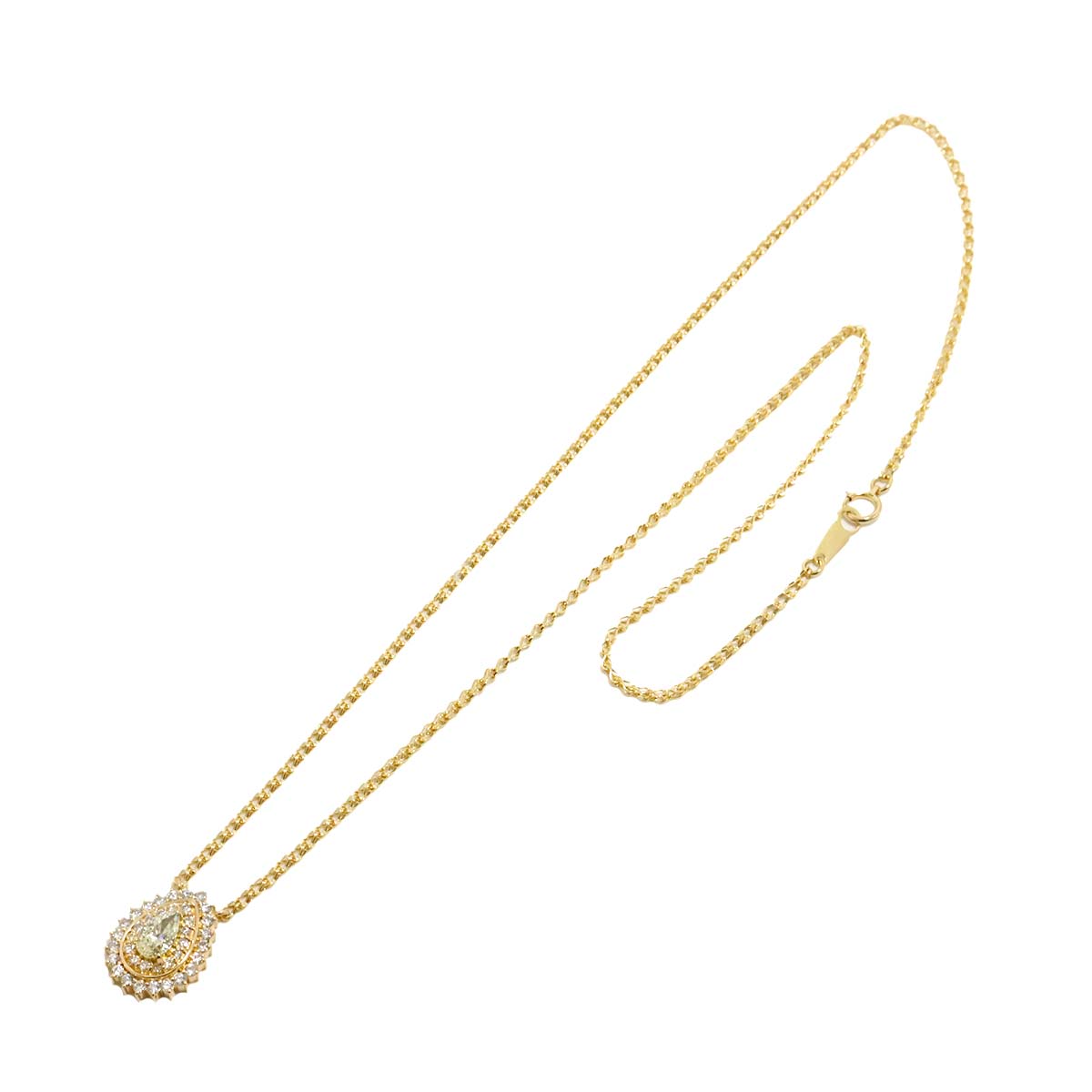 Diamond 0.55ct/0.64ct Necklace 18K YG Yellow Gold 750