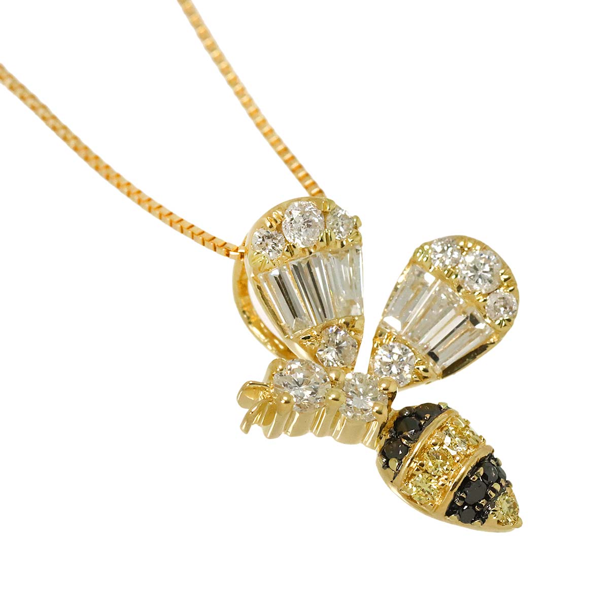 Diamond 0.50ct Necklace 18K YG Yellow Gold 750