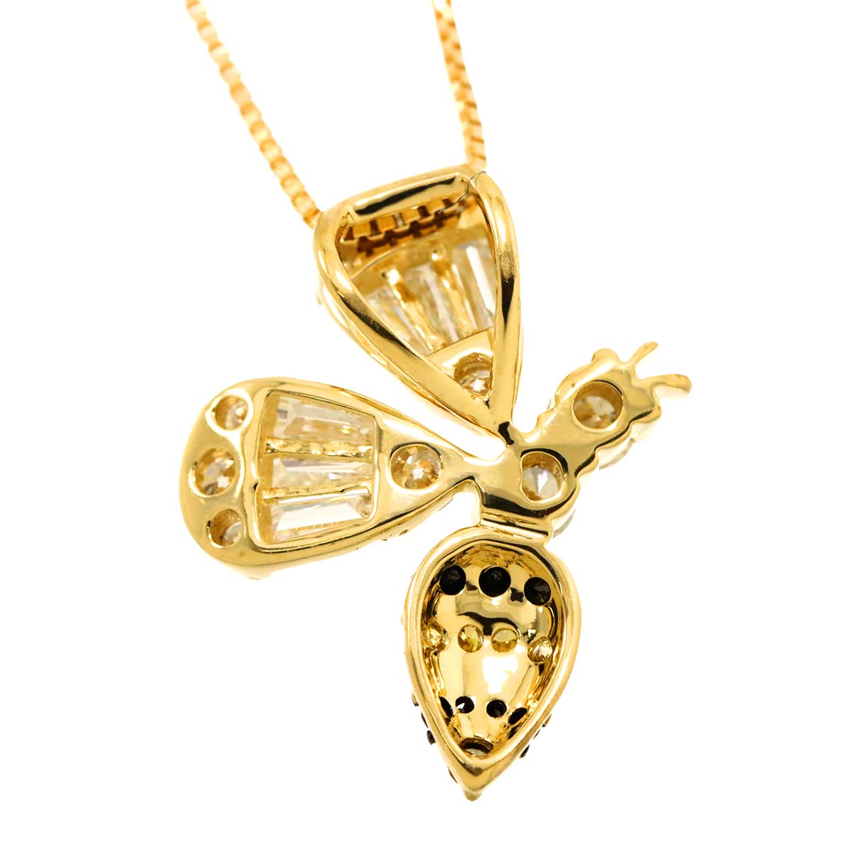 Diamond 0.50ct Necklace 18K YG Yellow Gold 750