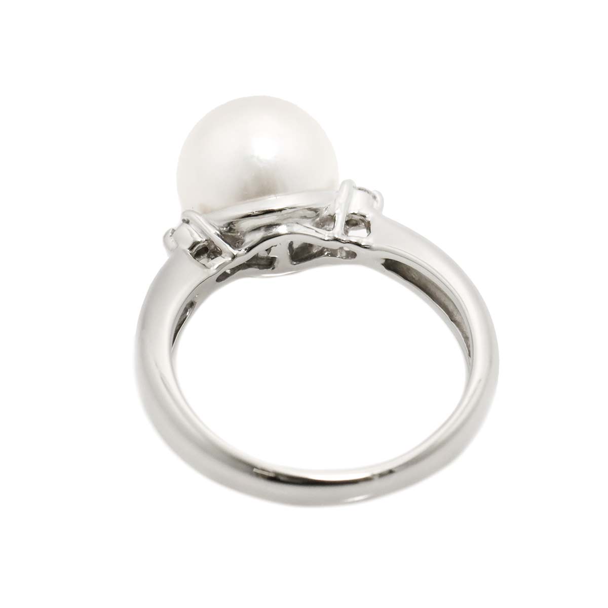 Akoya Pearl 9.1mm Diamond 0.04ct Ring Pt Platinum Size5-5.25(US)
