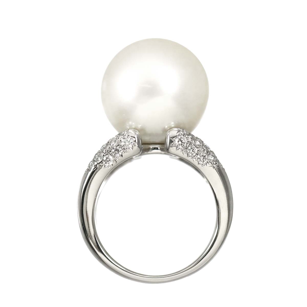 South Sea pearl 15.7mm Diamond 1.41ct Ring Pt Platinum 6.25-6.5(US)