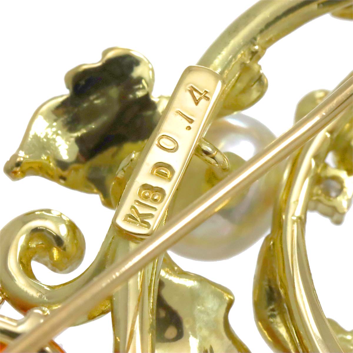 Opal 7.37ct Diamond 0.14ct Multi Stone Brooch 18K YG