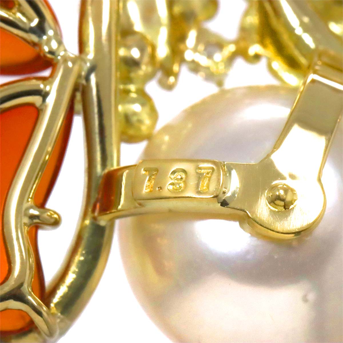 Opal 7.37ct Diamond 0.14ct Multi Stone Brooch 18K YG