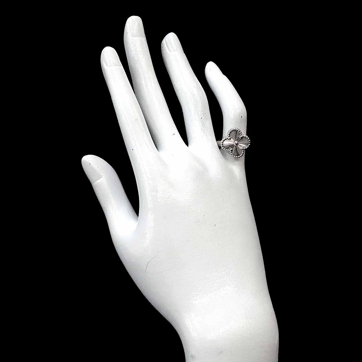 Vintage Alhambra Ring 18K WG 750 size48 4.5(US)