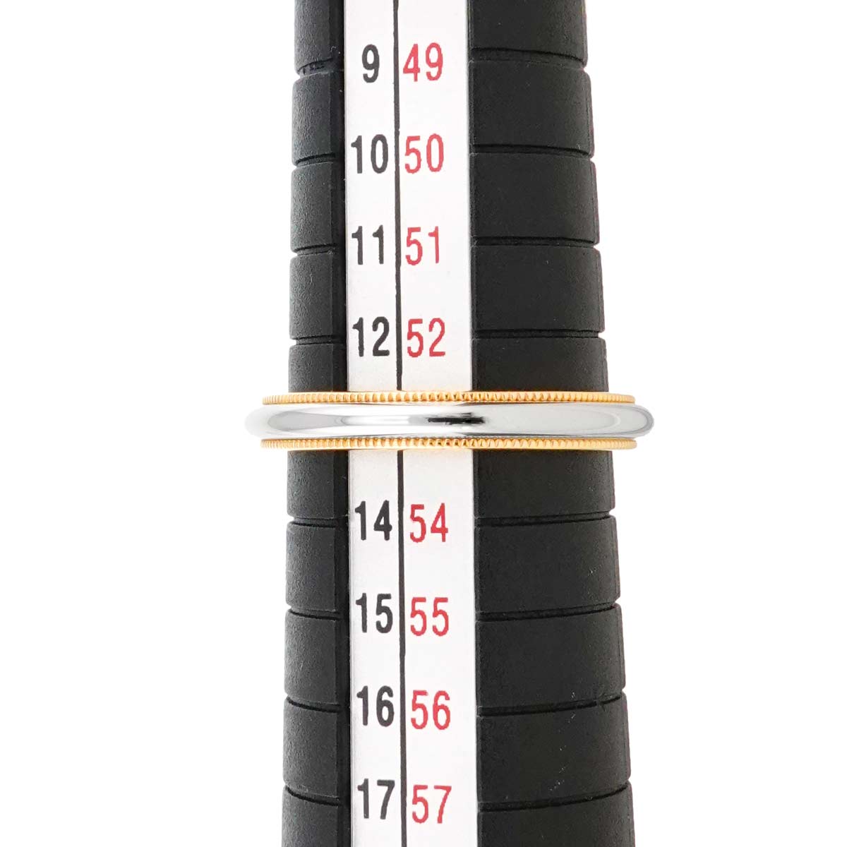 Milgrain Band Ring 18K 750 YG Pt Platinum Size6.25-6.5(US)