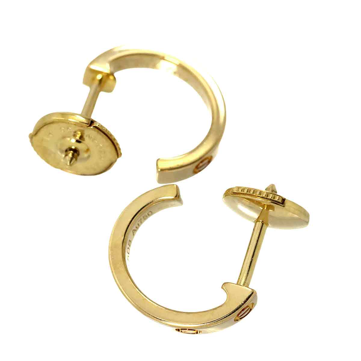 Love Earrings Pierced 18K YG 750