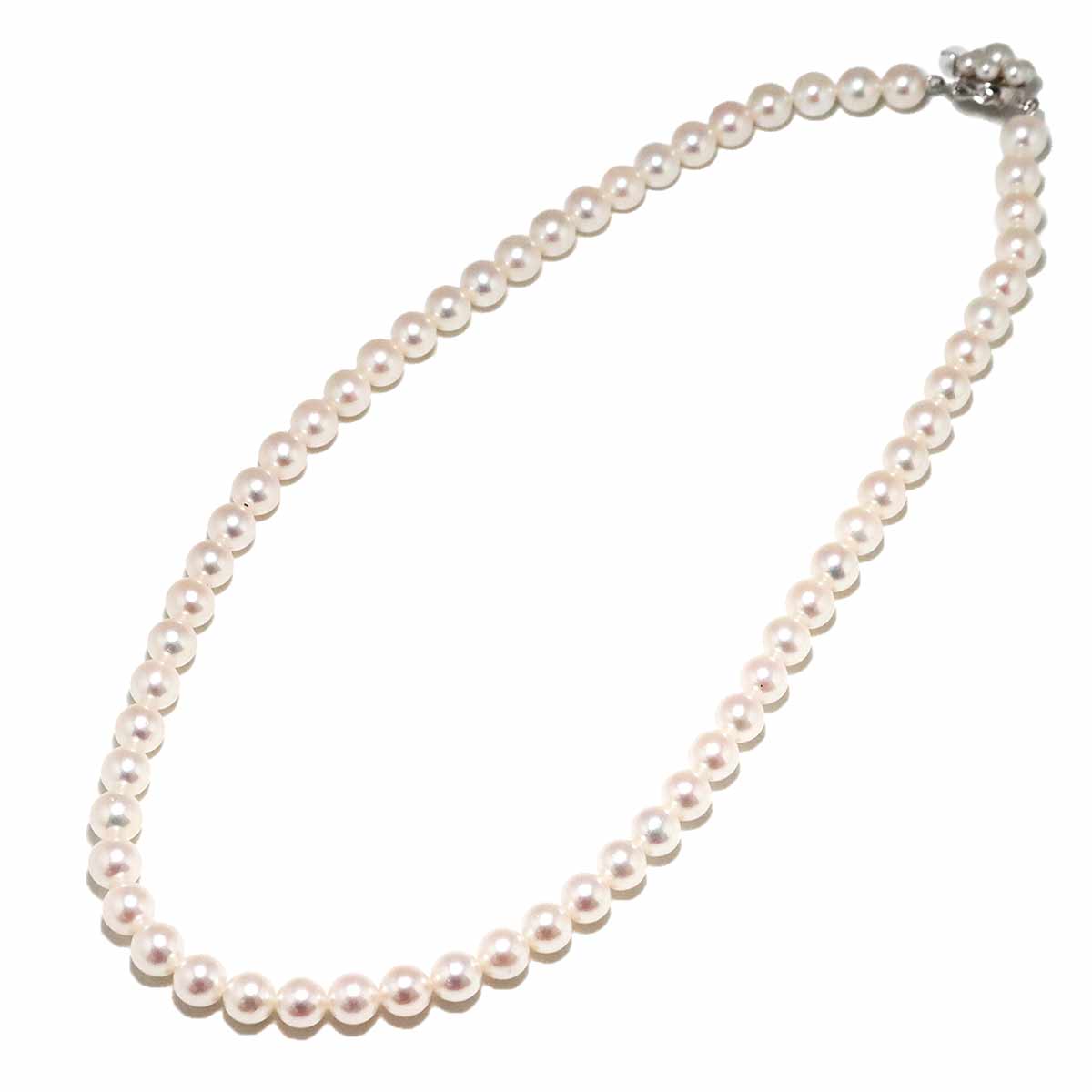 Akoya Pearl 6.9-6.5mm Necklace SV Silver 925