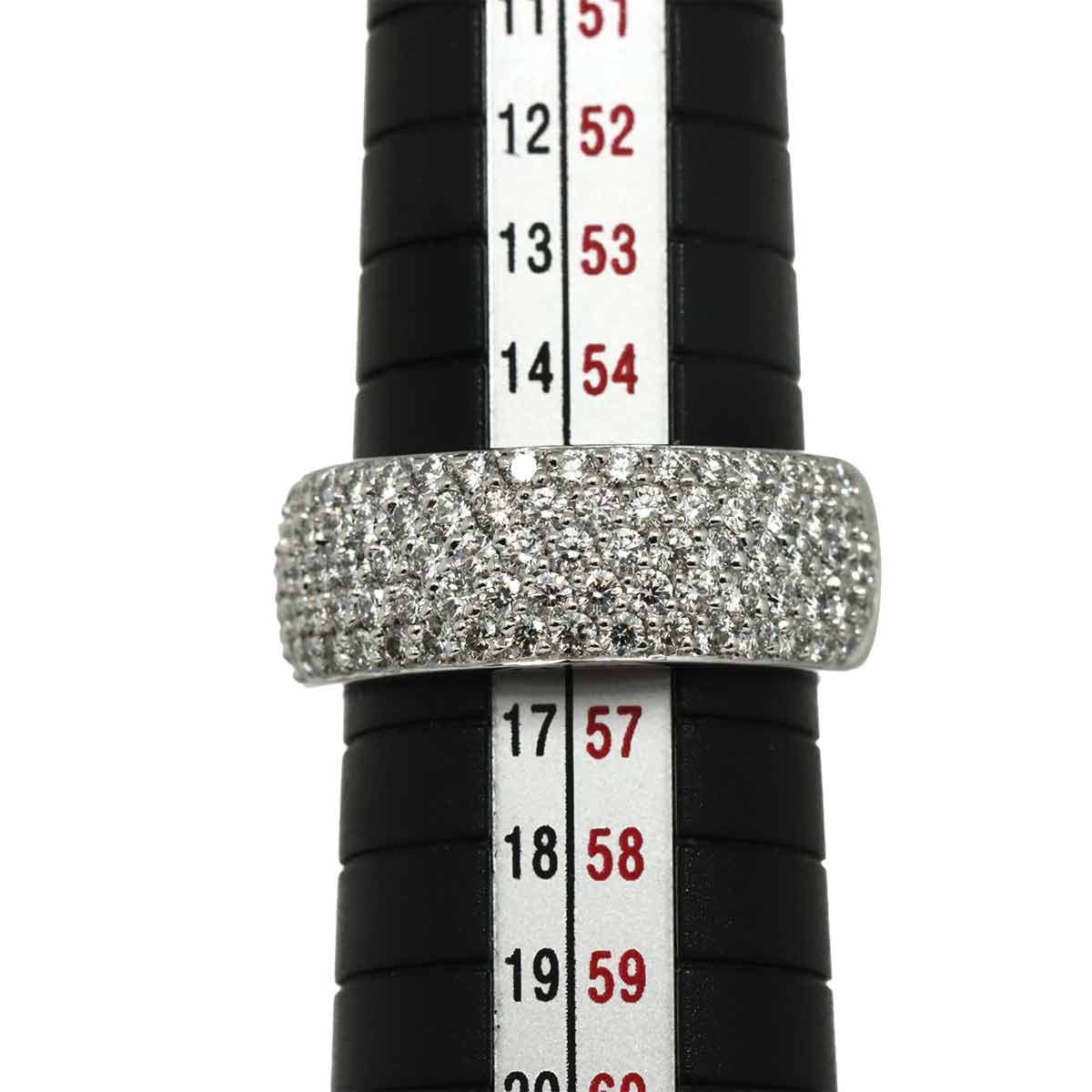 Paris Half Diamond Ring 18K WG 750 Size56 7.25-7.5(US)