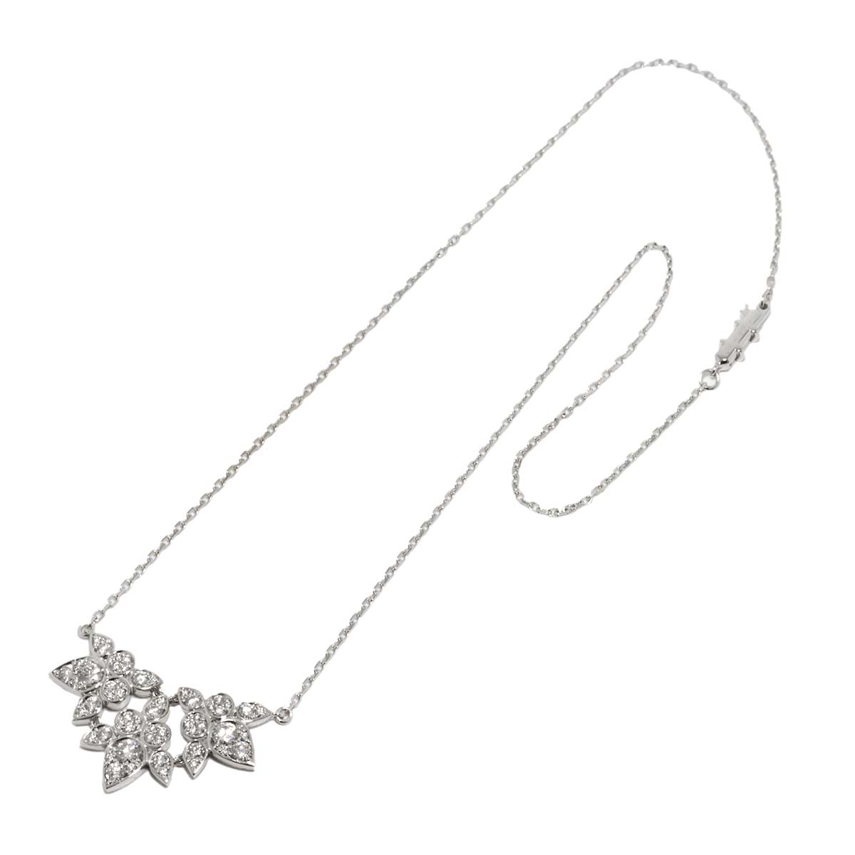 Diamond Necklace 18K White Gold 750