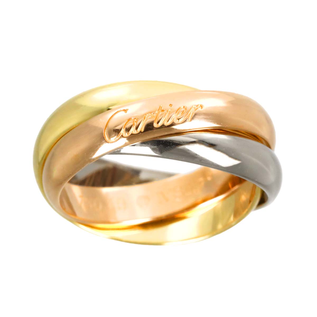 Trinity Ring MM 18K YG WG PG 750 Size49 4.75-5(US)