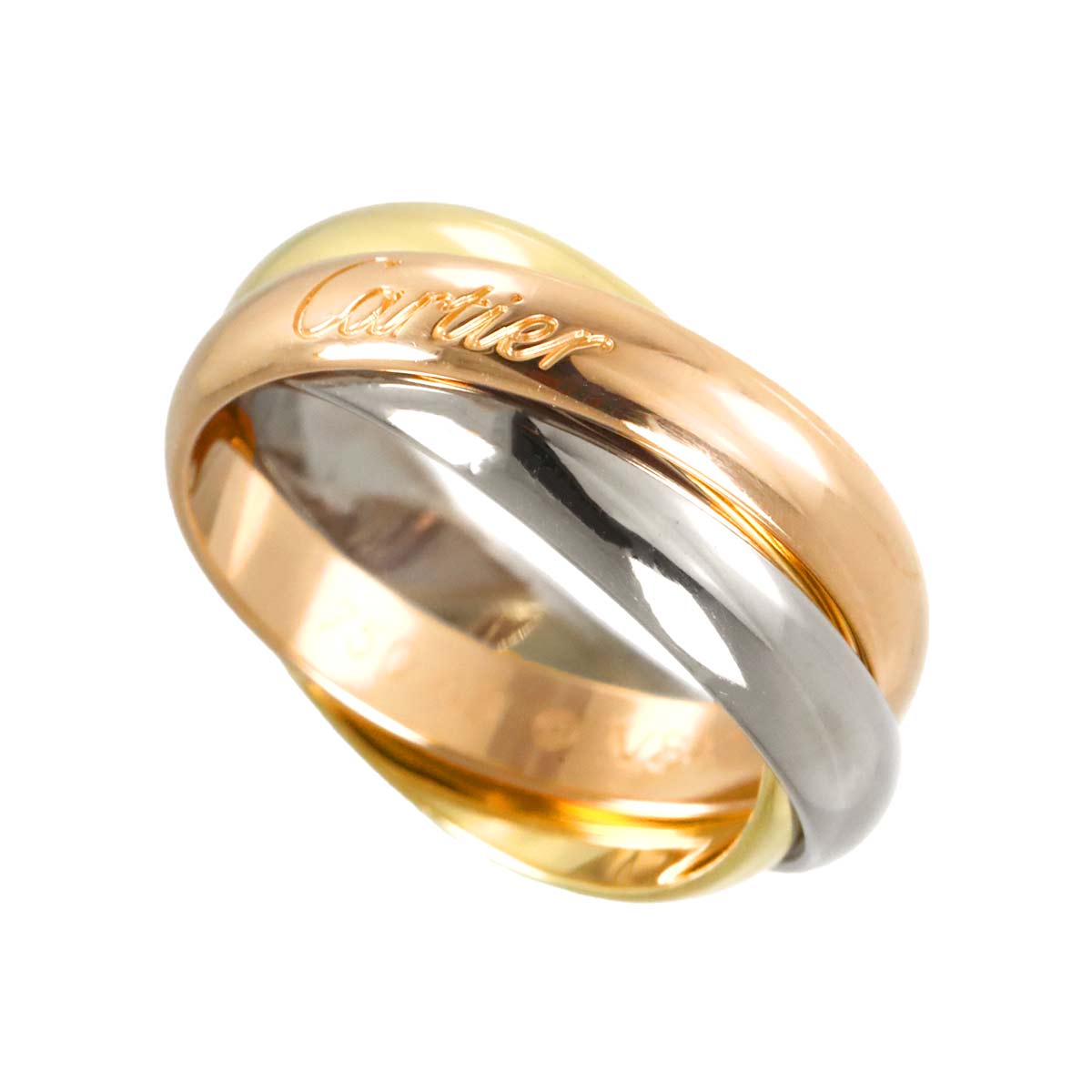 Trinity Ring MM 18K YG WG PG 750 Size49 4.75-5(US)