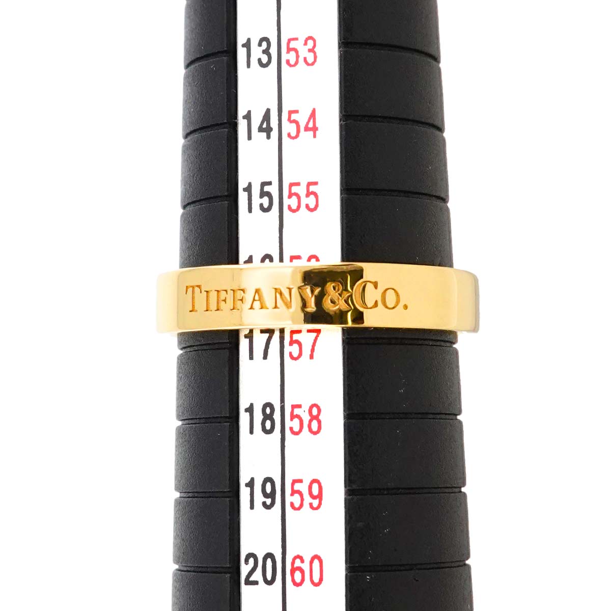 Flat Band Ring 18K Yellow Gold 750 Size7.5-7.75(US)