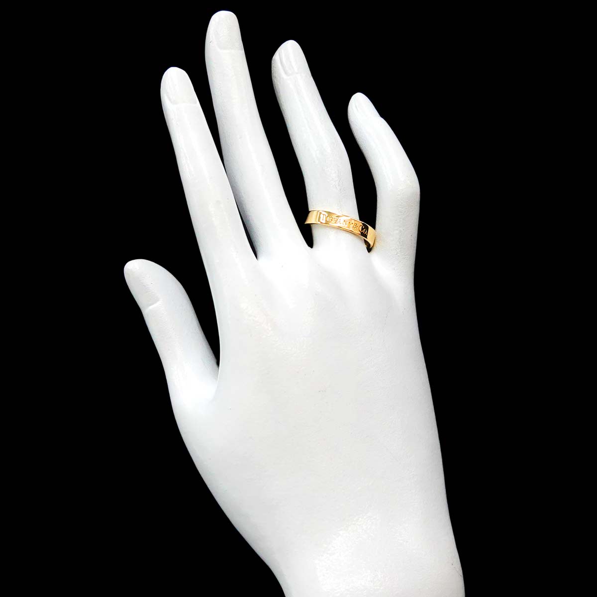 Flat Band Ring 18K Yellow Gold 750 Size7.5-7.75(US)