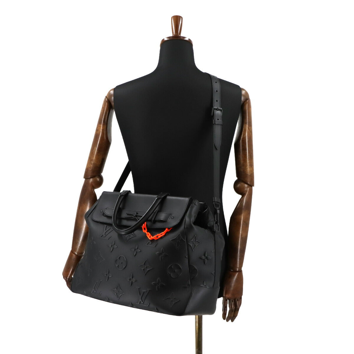 Monogram Seal Steamer Tote Shoulder Bag Leather M58710