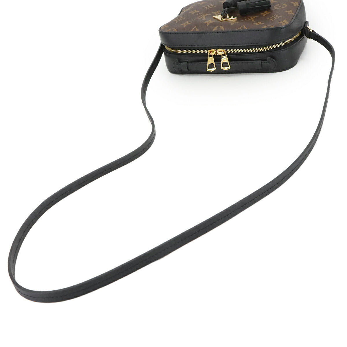 Monogram Saintonge Shoulder Bag Brown Noir M43555 Purse