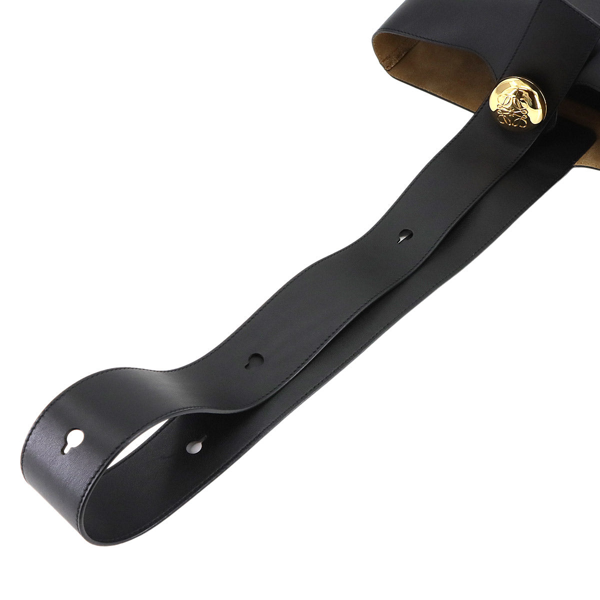 Pebble Bucket Bag Medium Shoulder Bag Leather Black Purse