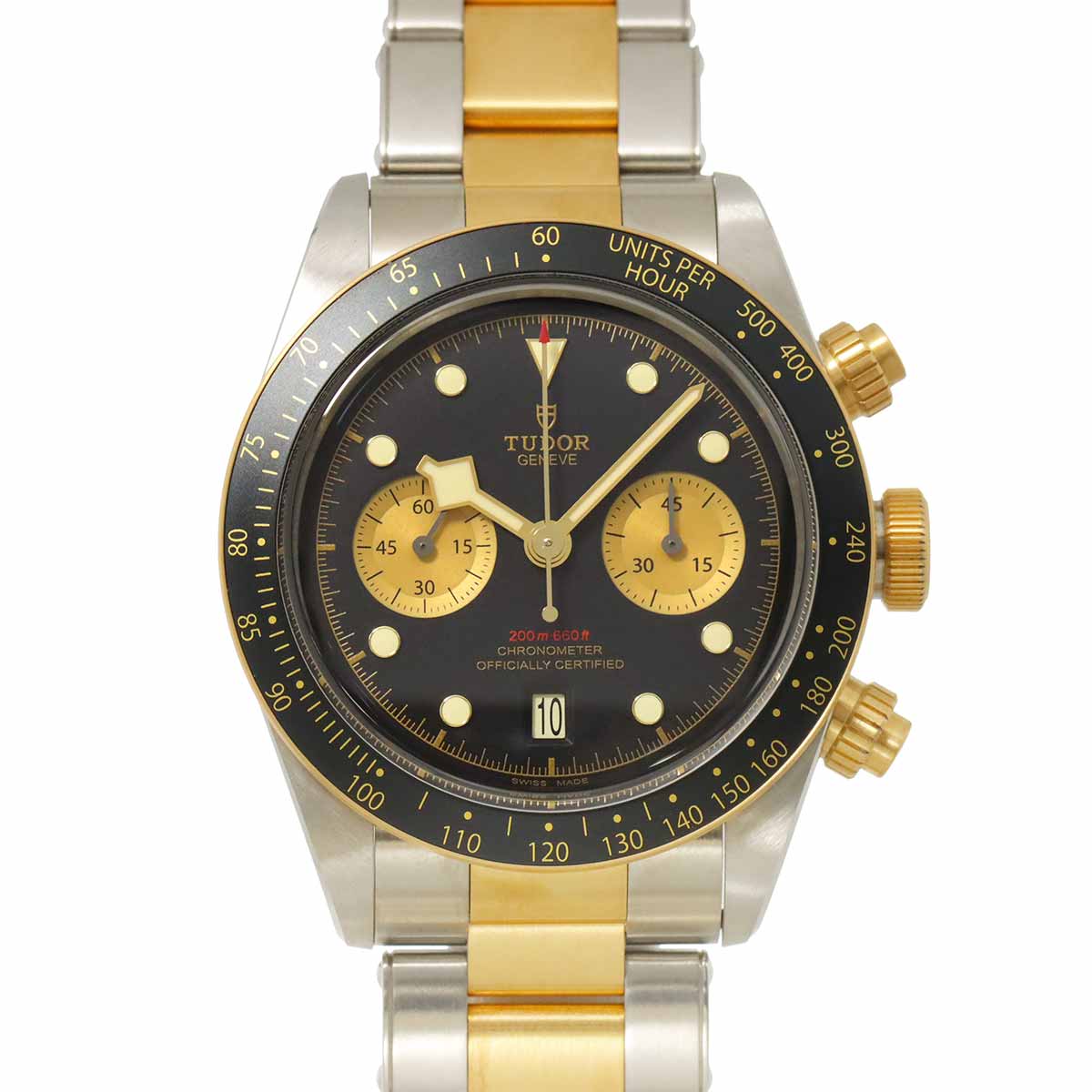 Heritage Black Bay 79363N Date Automatic Black Dial YG Watch