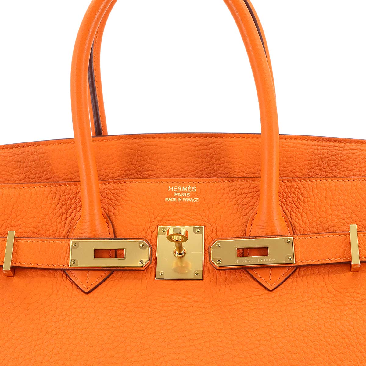 Birkin 35 Hand Bag Togo Orange Purse
