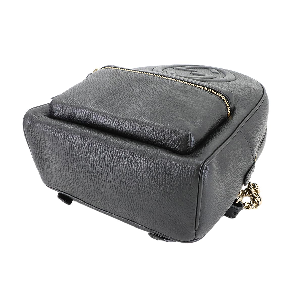 Interlocking G Soho Back Pack Leather Black 536192 Purse