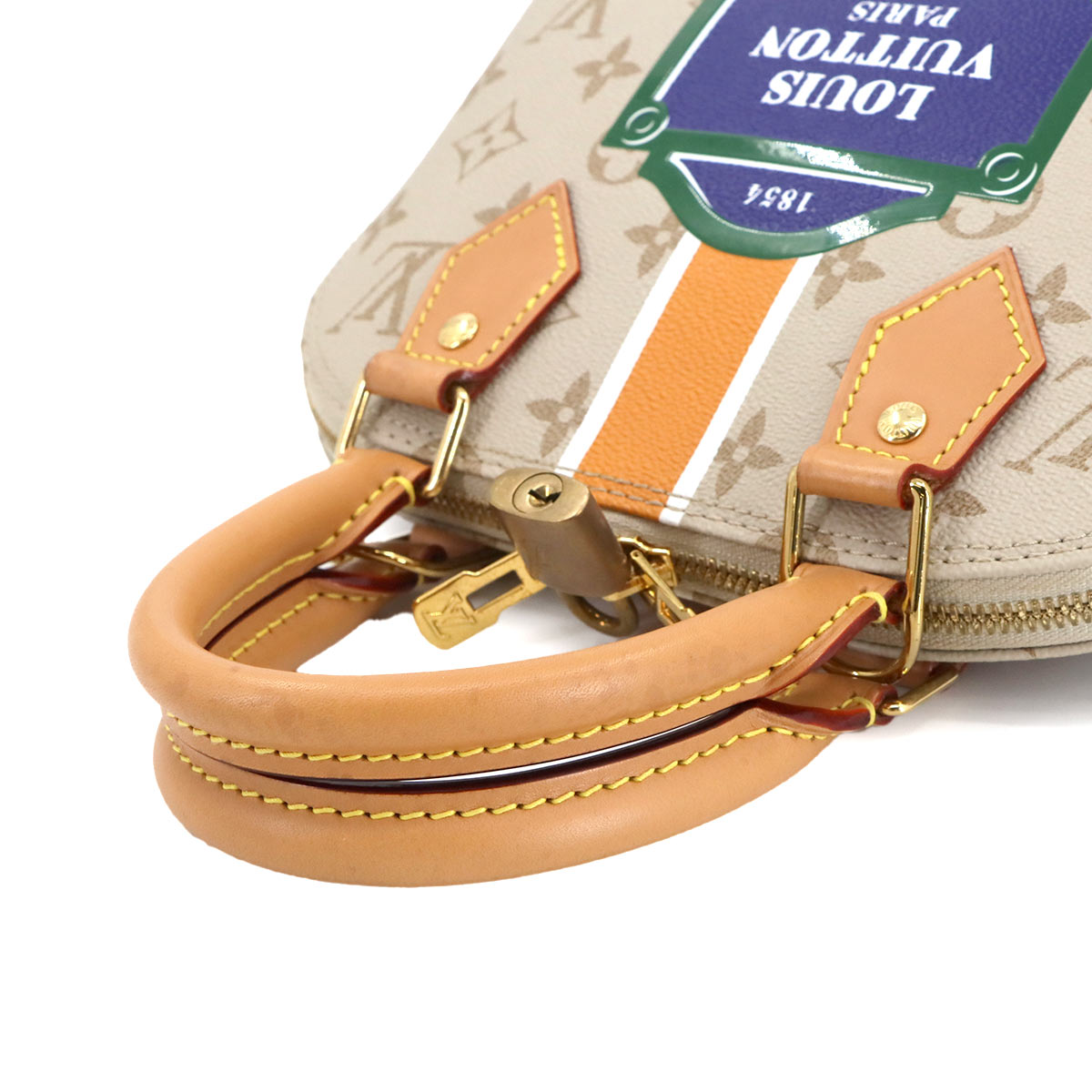 Monopanum Alma BB Hand Shoulder Bag Leather Beige M23502