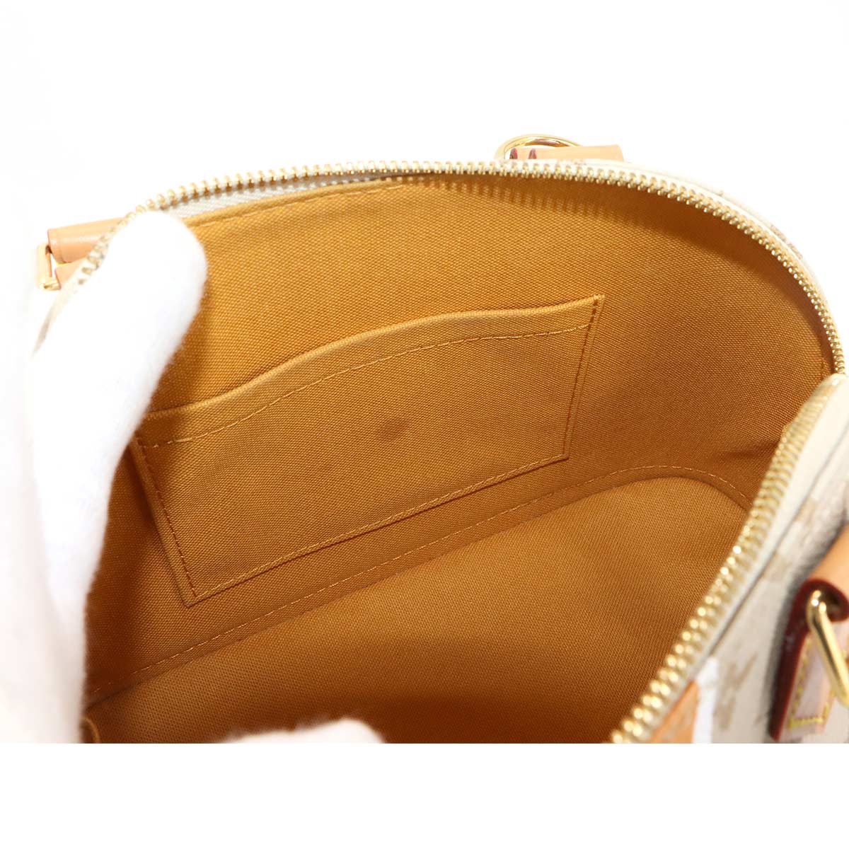 Monopanum Alma BB Hand Shoulder Bag Leather Beige M23502